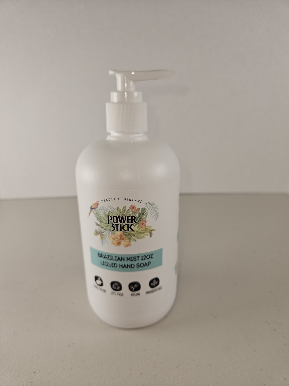 Power Stick 12 Fl Oz Brazilian Mist Liquid Hand Soap - White